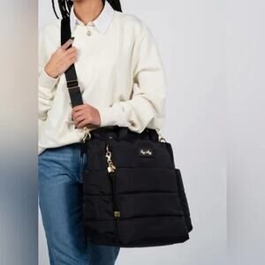 Itzy Ritzy Black Puffer Dream Convertible Diaper Bag™ Midnight Unisex Adult L